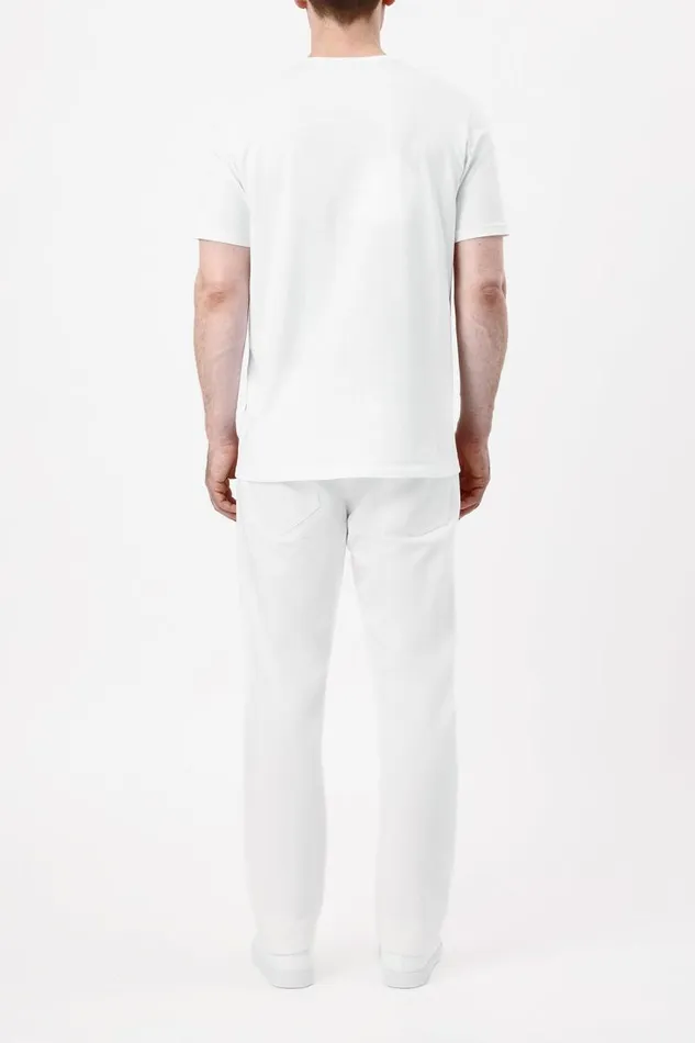 Gabriela Hearst Tops Men Bandeira TShirt In Ivory Upcycled Cotton