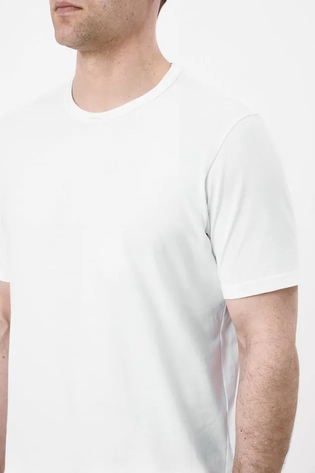 Gabriela Hearst Tops Men Bandeira TShirt In Ivory Upcycled Cotton
