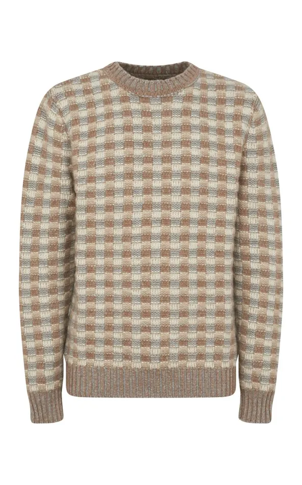 Gabriela Hearst Tops Men Chez Knit Sweater In Ivory Multi Cashmere