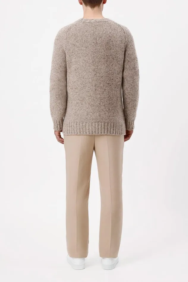 Gabriela Hearst Tops Men Daniel Knit Sweater In Oatmeal Multi Cashmere