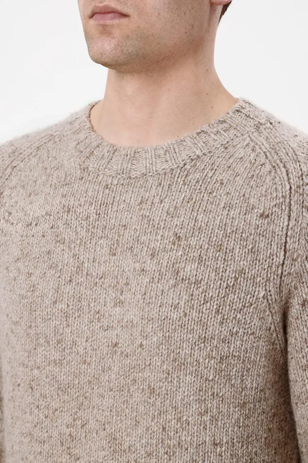 Gabriela Hearst Tops Men Daniel Knit Sweater In Oatmeal Multi Cashmere