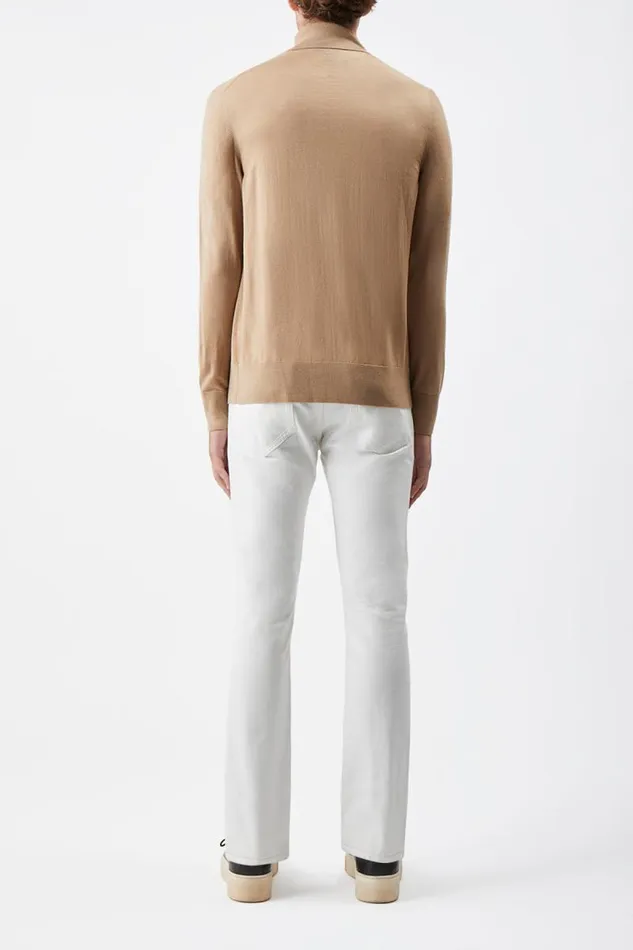 Gabriela Hearst Tops Men Jermaine Knit Turtleneck In Camel Merino Wool