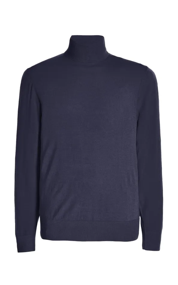 Gabriela Hearst Tops Men Jermaine Knit Turtleneck In Dark Navy Merino Wool