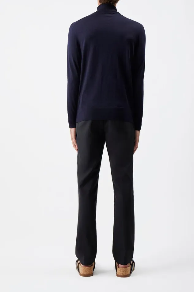 Gabriela Hearst Tops Men Jermaine Knit Turtleneck In Dark Navy Merino Wool