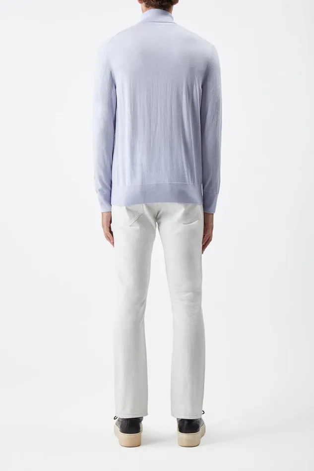 Gabriela Hearst Tops Men Jermaine Knit Turtleneck In Halogen Blue Merino Wool