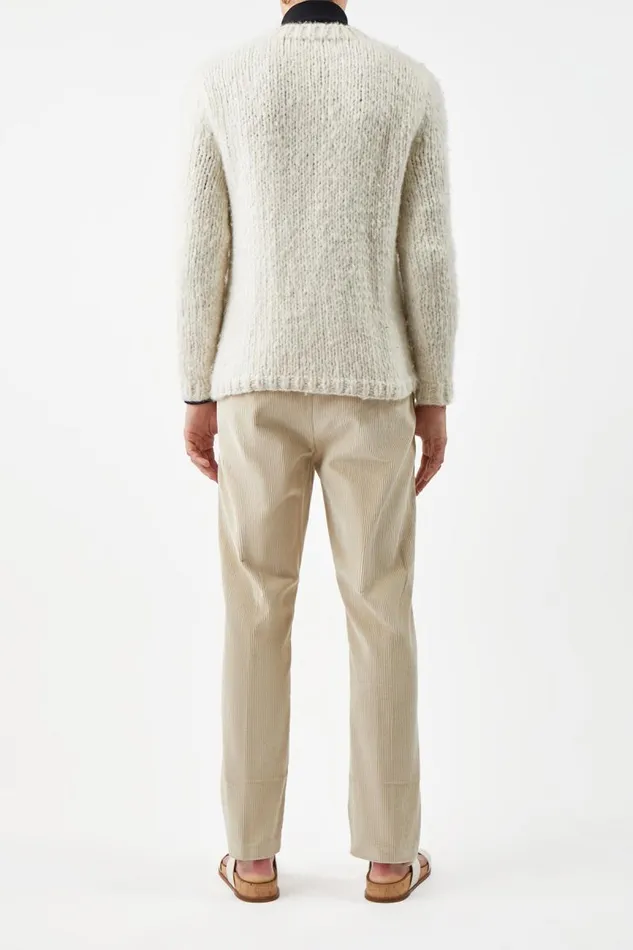 Gabriela Hearst Tops Men Lawrence Knit Sweater In Ivory Welfat Cashmere