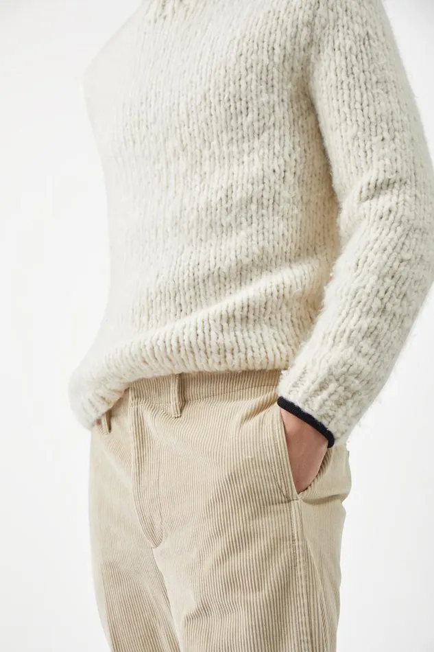 Gabriela Hearst Tops Men Lawrence Knit Sweater In Ivory Welfat Cashmere