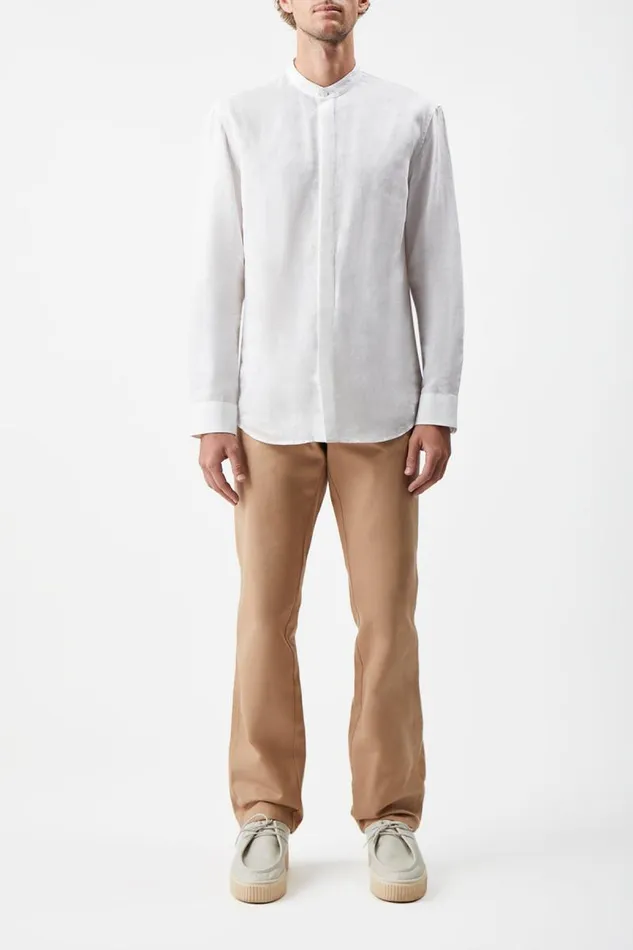 Gabriela Hearst Tops Men Ollie Shirt In White Linen