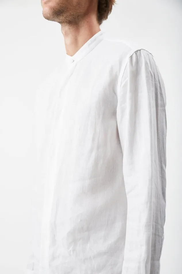 Gabriela Hearst Tops Men Ollie Shirt In White Linen