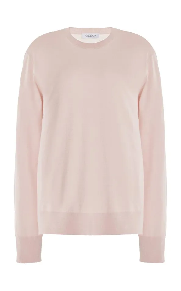 Gabriela Hearst Tops Men Palco Knit Crewneck In Blush Merino Wool