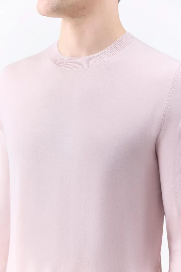 Gabriela Hearst Tops Men Palco Knit Crewneck In Blush Merino Wool