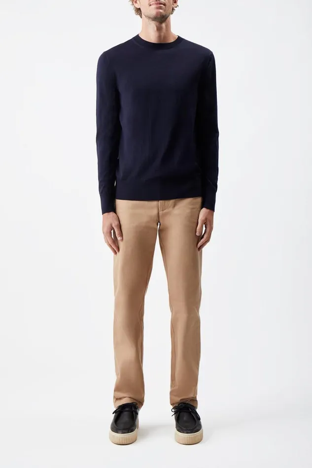 Gabriela Hearst Tops Men Palco Knit Crewneck In Navy Merino Wool