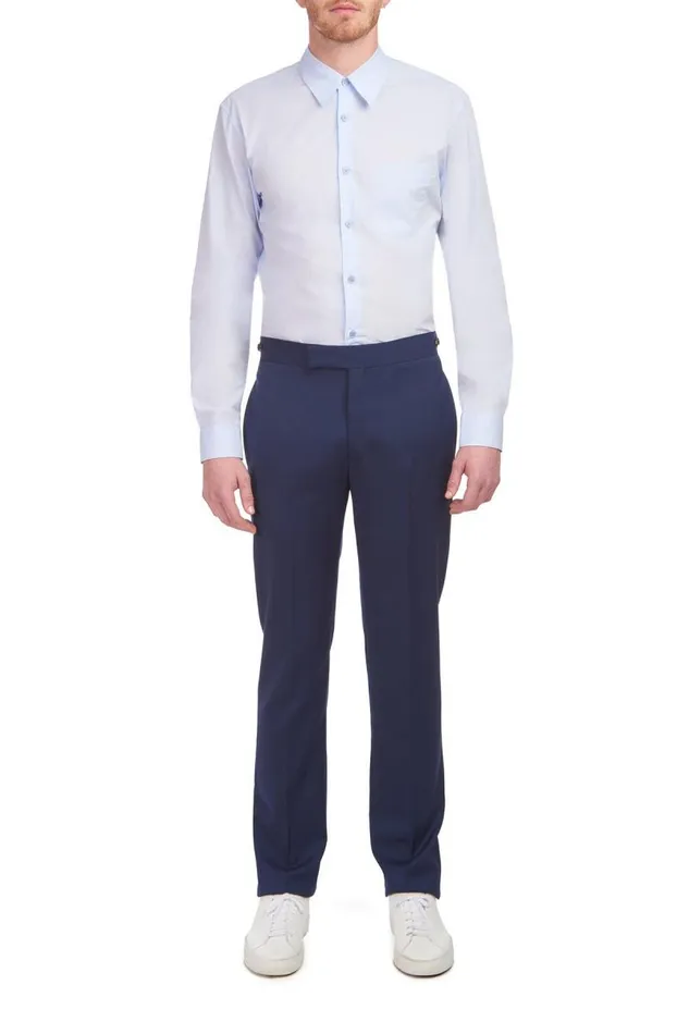 Gabriela Hearst Tops Men Reyes Shirt In Light Blue Cotton