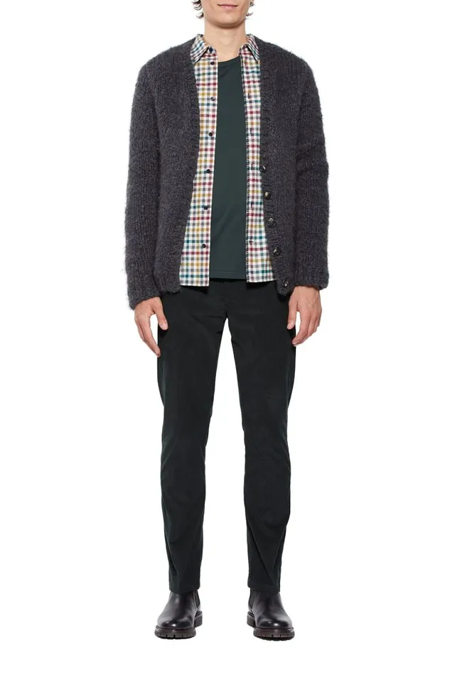 Gabriela Hearst Tops Men Simon Knit Cardigan In Charcoal Welfat Cashmere