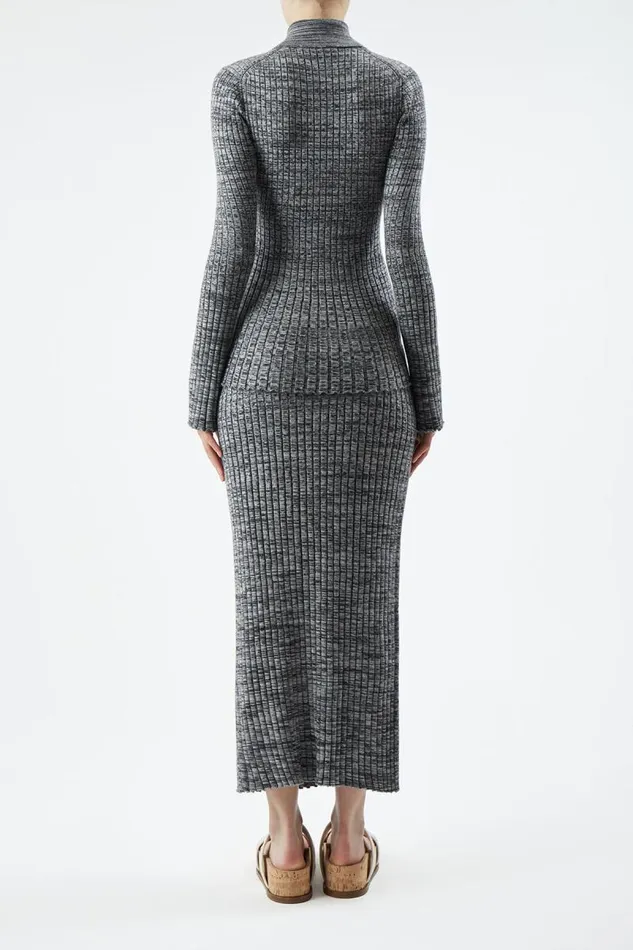 Gabriela Hearst Tops Women Alam Knit Polo In Charcoal Melange Cashmere