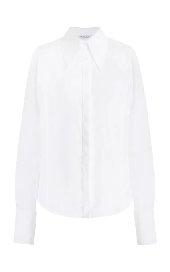 Gabriela Hearst Tops Women Albruna Shirt In White Aloe Linen