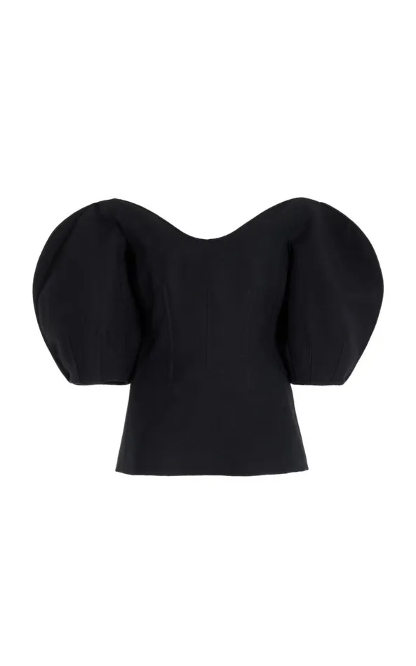 Gabriela Hearst Tops Women Bartlet Top In Black Wool Silk Cady