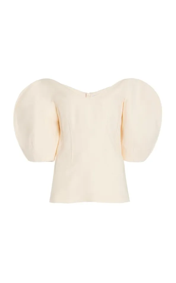 Gabriela Hearst Tops Women Bartlet Top In Ivory Wool Silk Cady