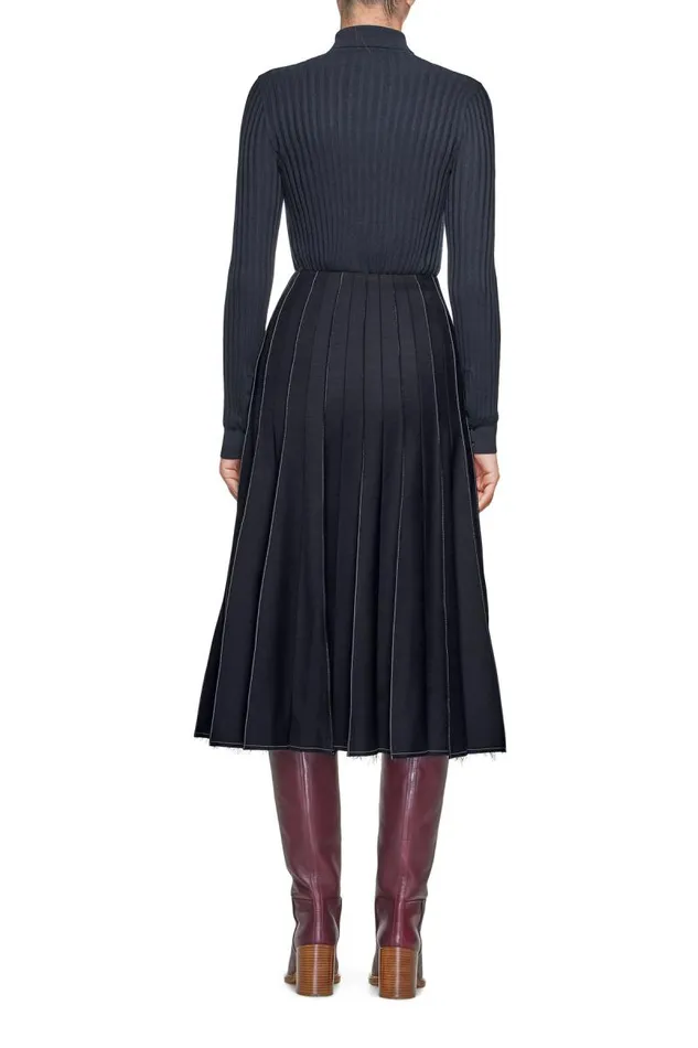 Gabriela Hearst Tops Women Cavalieri Knit Shirt In Navy Merino Wool