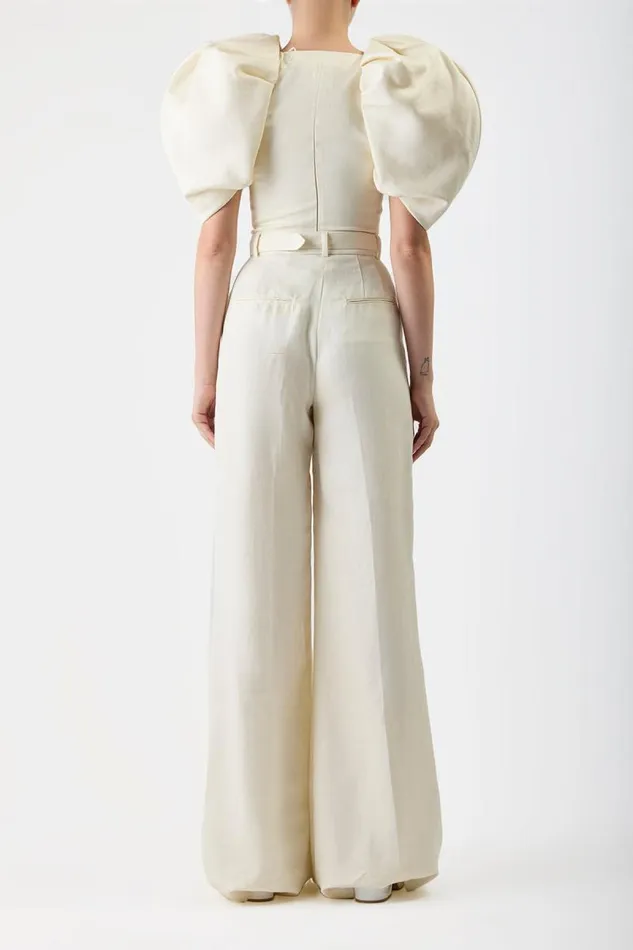 Gabriela Hearst Tops Women Ceri Top In Ivory Textured Linen