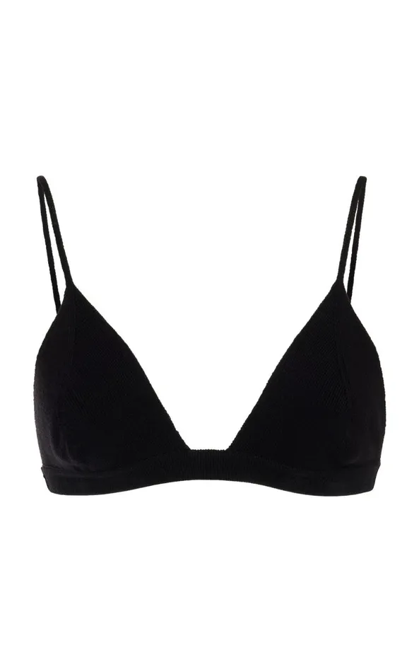 Gabriela Hearst Tops Women Chevier Knit Bra In Black Merino Wool