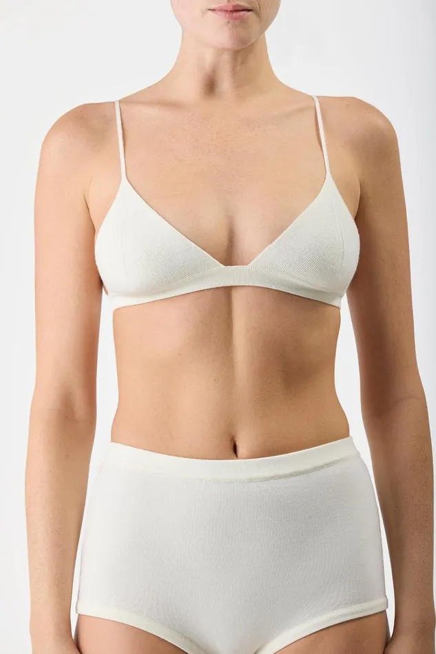 Gabriela Hearst Tops Women Chevier Knit Bra In Ivory Merino Wool