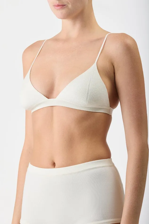 Gabriela Hearst Tops Women Chevier Knit Bra In Ivory Merino Wool
