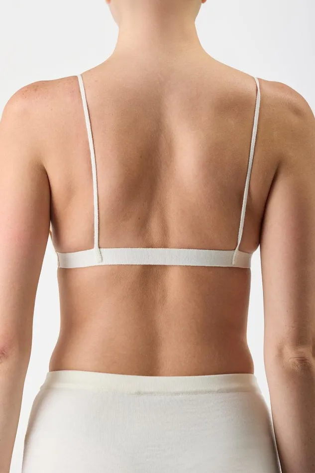 Gabriela Hearst Tops Women Chevier Knit Bra In Ivory Merino Wool