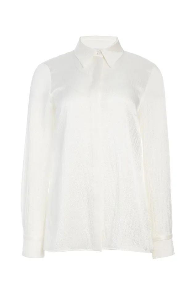 Gabriela Hearst Tops Women Cruz Shirt In Ivory Silk