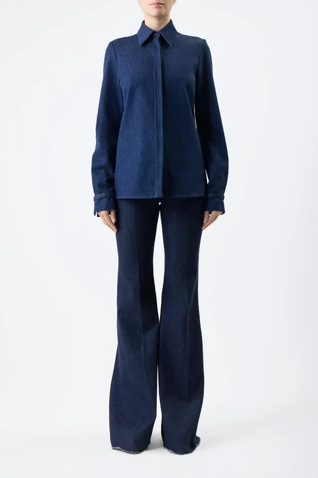 Gabriela Hearst Tops Women Cruz Shirt In Organic Raw Denim