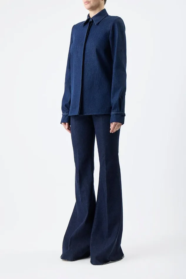 Gabriela Hearst Tops Women Cruz Shirt In Organic Raw Denim