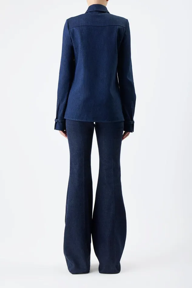 Gabriela Hearst Tops Women Cruz Shirt In Organic Raw Denim