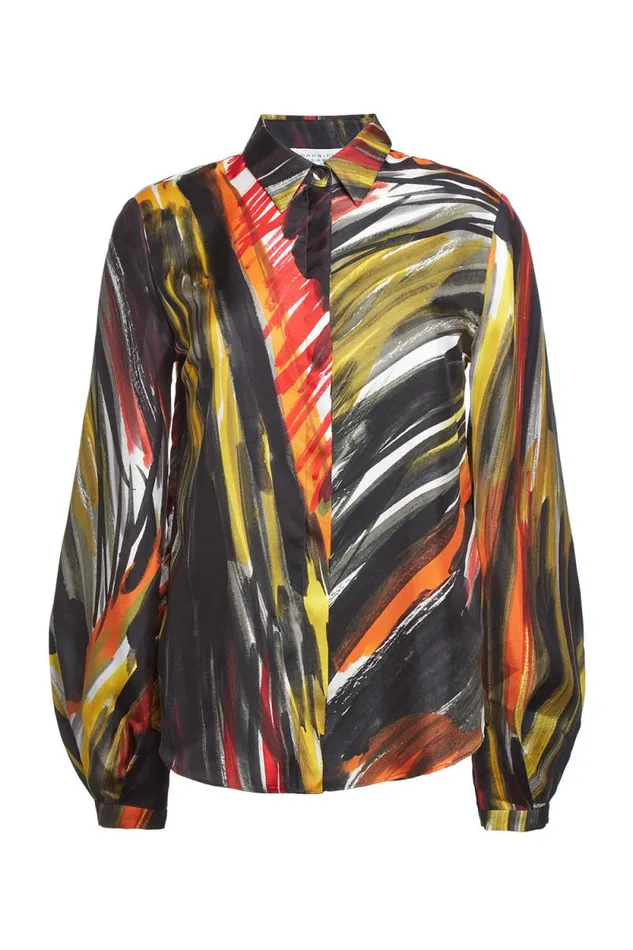 Gabriela Hearst Tops Women Delmer Top In Multi Printed Silk