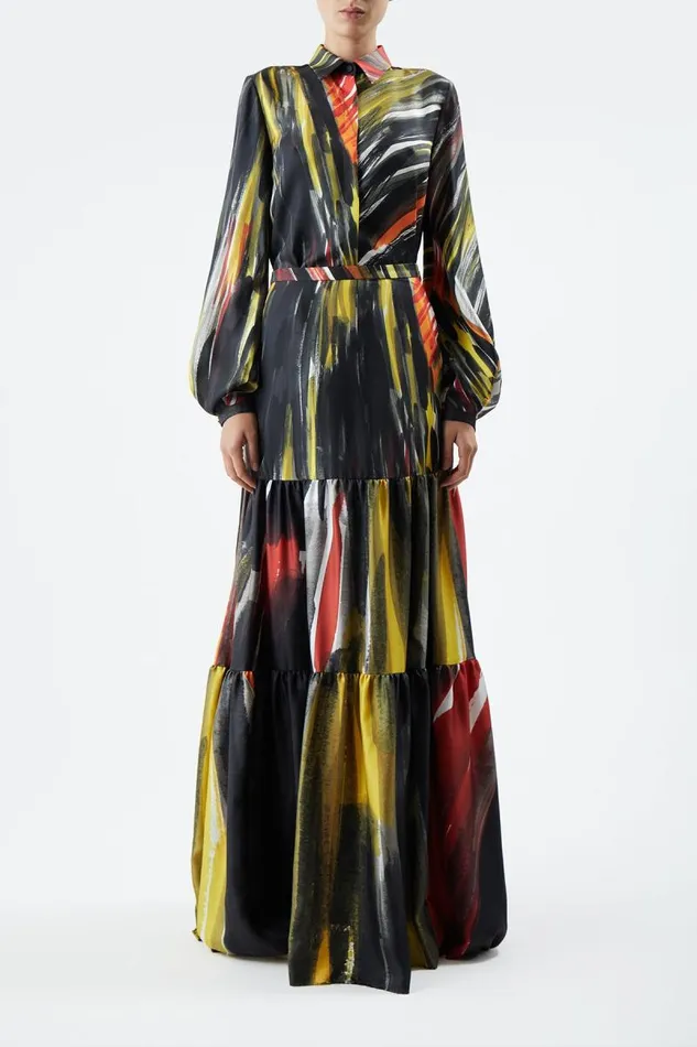 Gabriela Hearst Tops Women Delmer Top In Multi Printed Silk