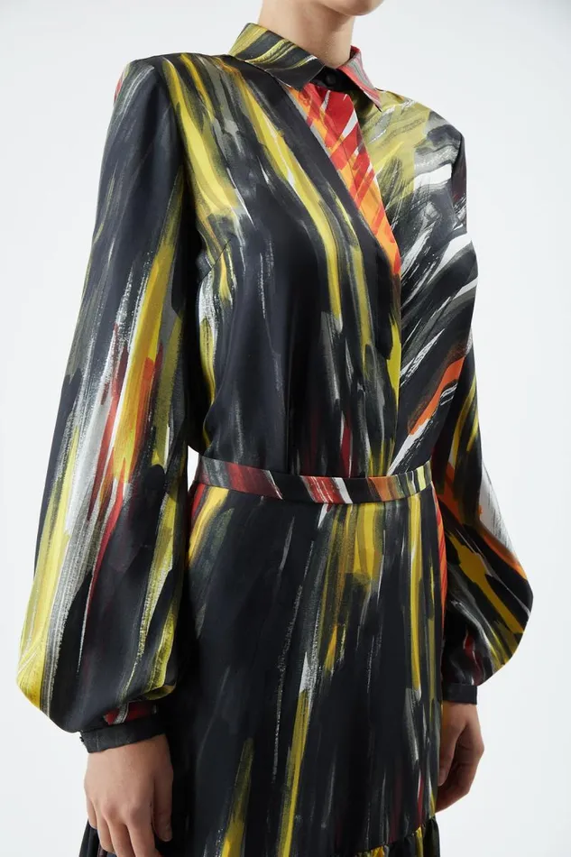 Gabriela Hearst Tops Women Delmer Top In Multi Printed Silk