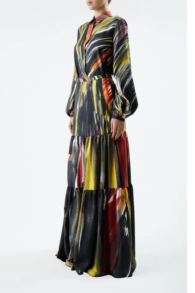 Gabriela Hearst Tops Women Delmer Top In Multi Printed Silk