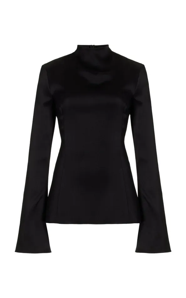Gabriela Hearst Tops Women Delwyn Top In Black Silk Satin
