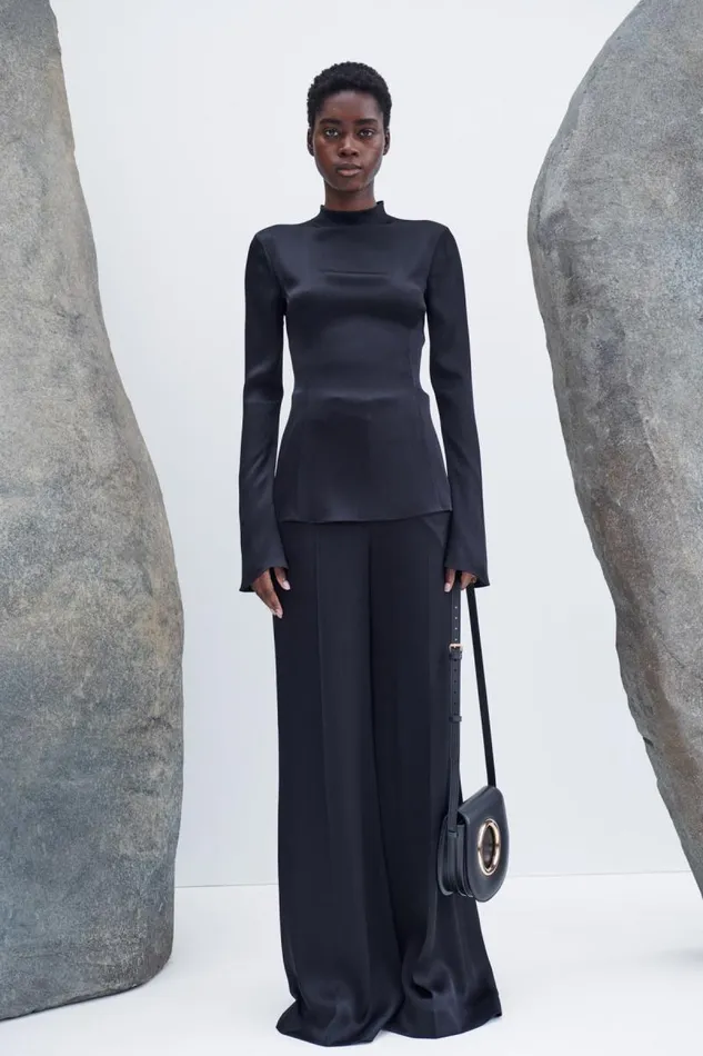 Gabriela Hearst Tops Women Delwyn Top In Black Silk Satin