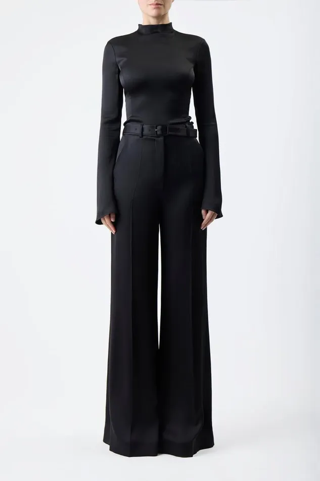 Gabriela Hearst Tops Women Delwyn Top In Black Silk Satin