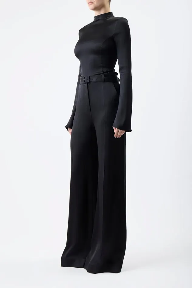 Gabriela Hearst Tops Women Delwyn Top In Black Silk Satin