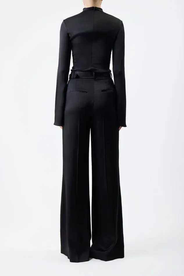 Gabriela Hearst Tops Women Delwyn Top In Black Silk Satin