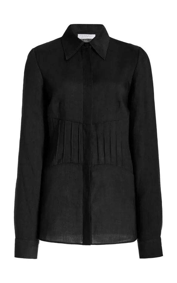 Gabriela Hearst Tops Women Duff Top In Black Aloe Linen