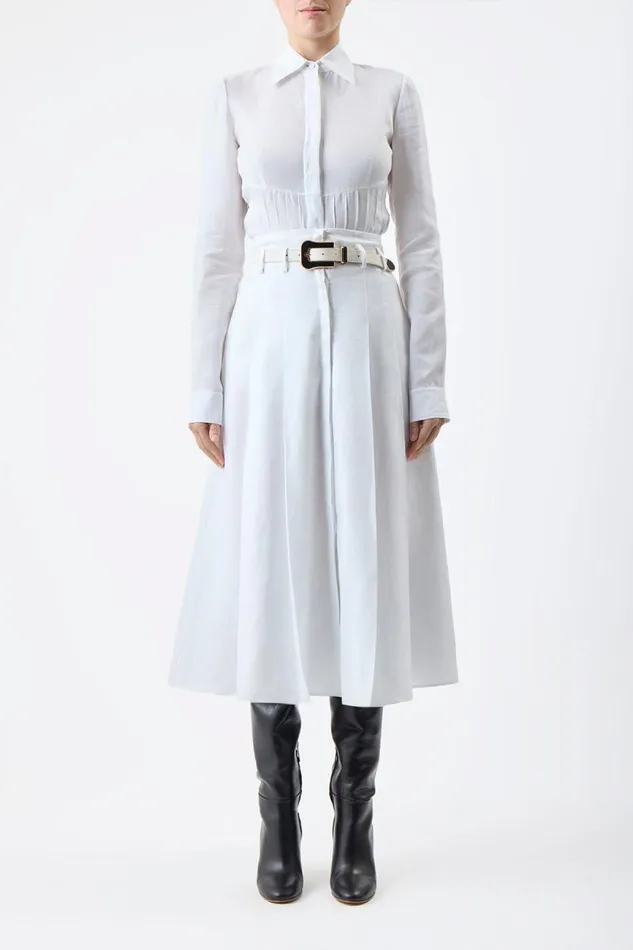 Gabriela Hearst Tops Women Duff Top In White Aloe Linen