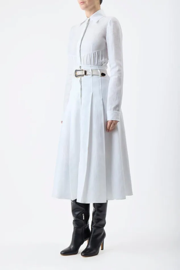 Gabriela Hearst Tops Women Duff Top In White Aloe Linen