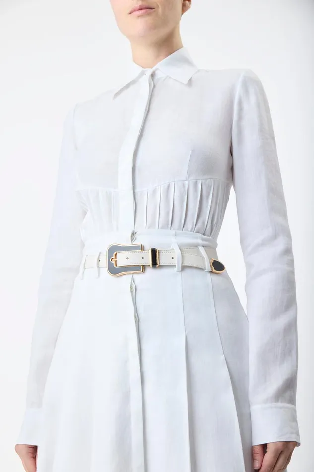 Gabriela Hearst Tops Women Duff Top In White Aloe Linen