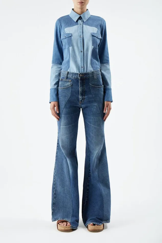 Gabriela Hearst Tops Women Elly Shirt In Upcycled Denim
