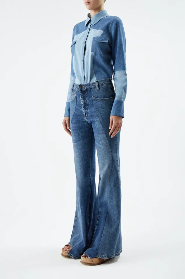 Gabriela Hearst Tops Women Elly Shirt In Upcycled Denim