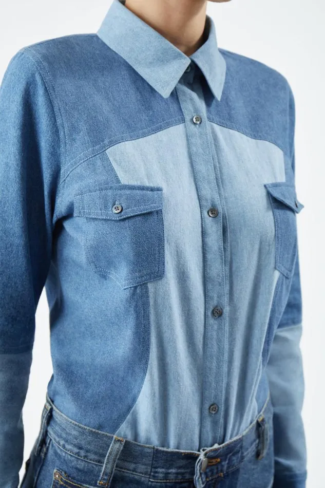 Gabriela Hearst Tops Women Elly Shirt In Upcycled Denim