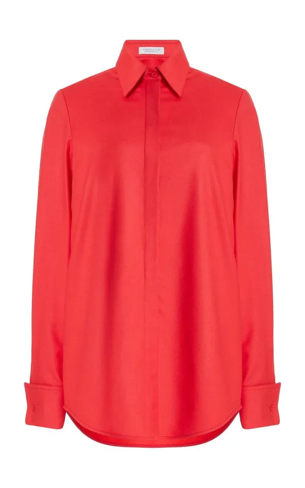 Gabriela Hearst Tops Women Etlin Shirt In Red Topaz Superfine Wool