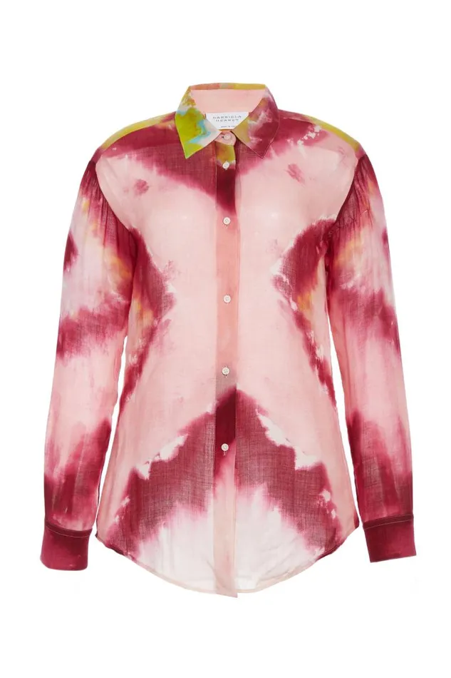 Gabriela Hearst Tops Women Ferrara Shirt In Multi Tie Dye Cashmere